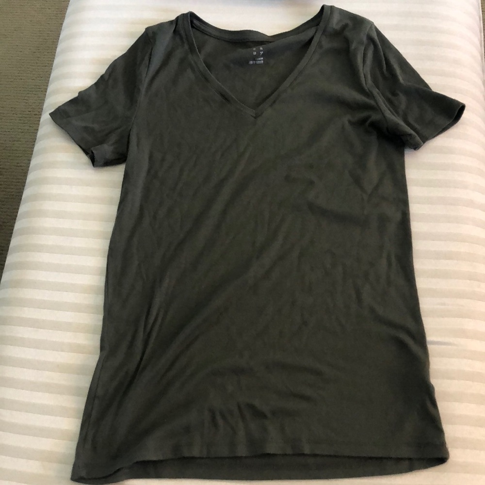 Green V Neck T-Shirt